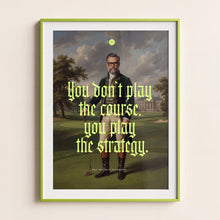 HALO Business Statement No. 01, gerahmter Kunstdruck, You don't play the course, you play the strategy